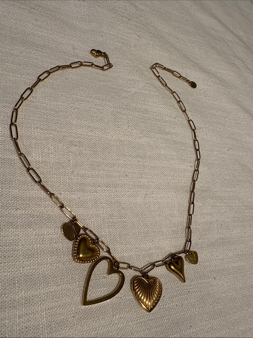 Gold Heart Charm Necklace - Women Jewelry